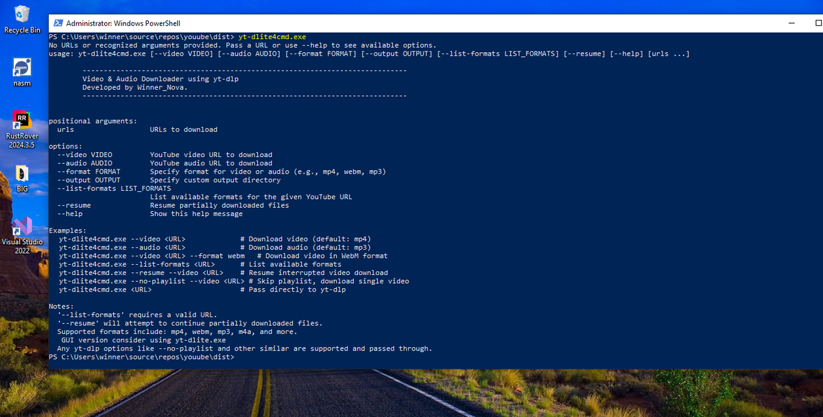 Terminal in Windows PowerShell